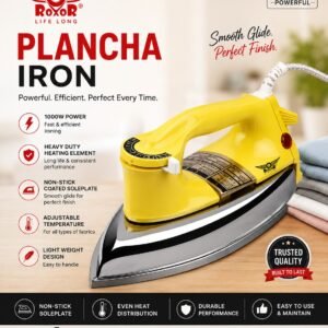 Roxor Plancha Iron – 1000W Heavy Duty Dry Iron