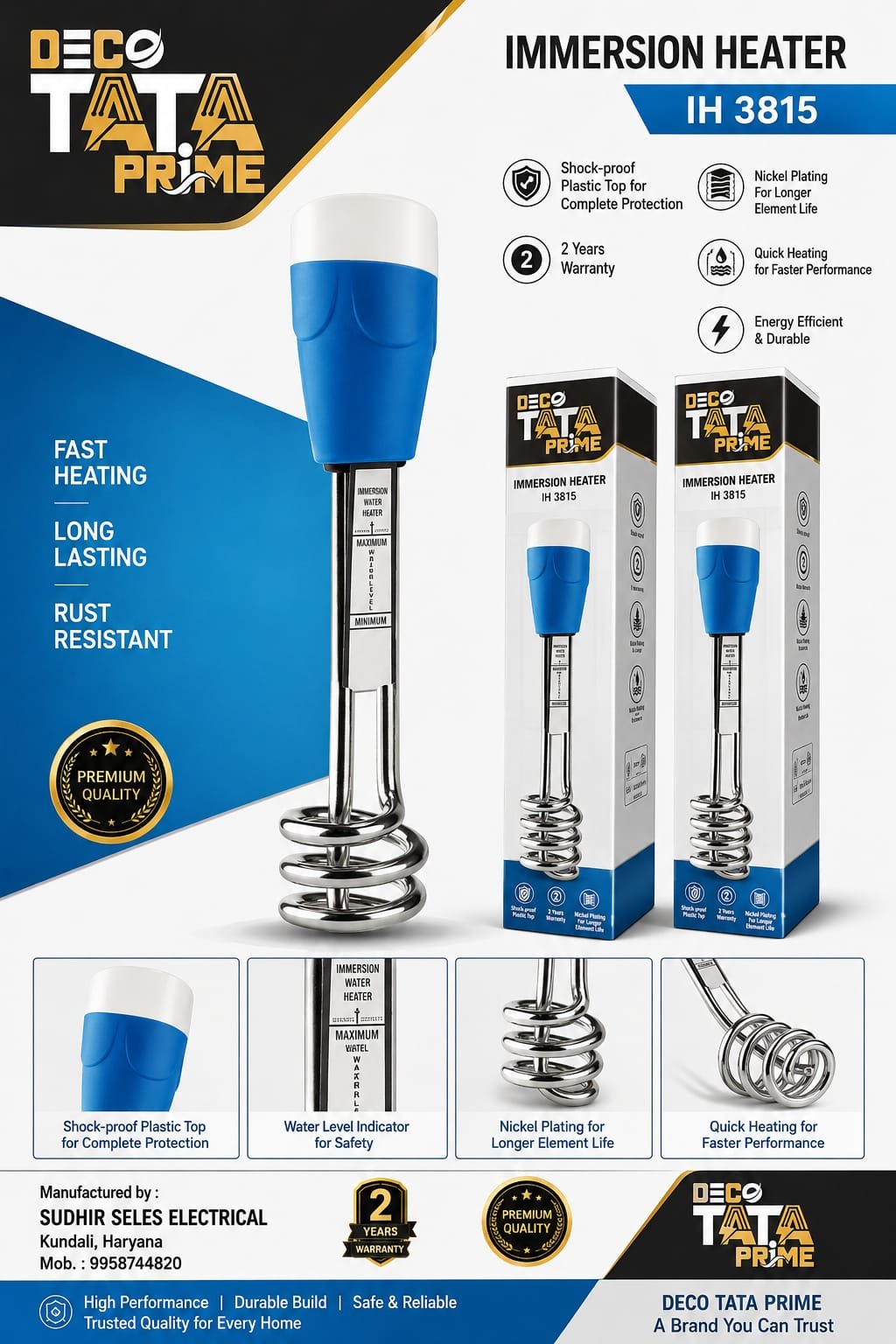 Deco Tata Prime Immersion Heater IH 3815