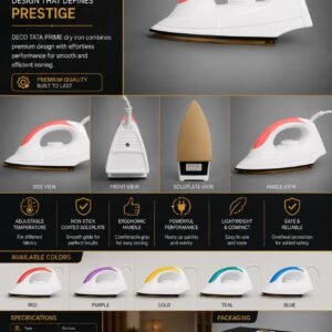 Deco Tata Prime Dry Iron — 1000W