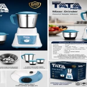 Deco Tata Prime Mixer Grinder — 750W, 3 JAR