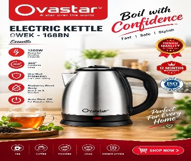 Ovastar Electric Kettle — 1500W POWER